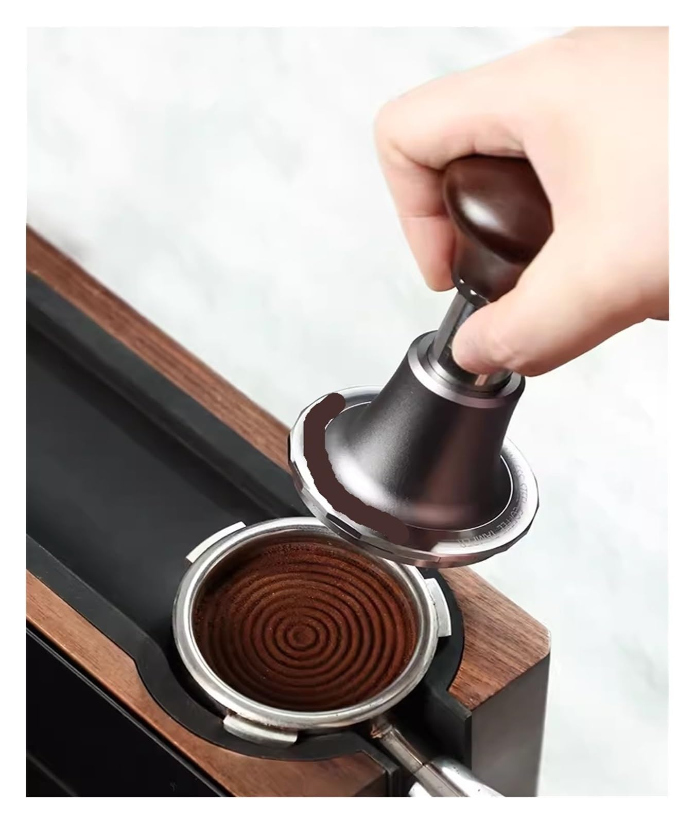 Compatibile con macchine for caffè espresso da 51-58 mm, pressa for polvere, forza costante, rimbalzo automatico(58mm screw thread)