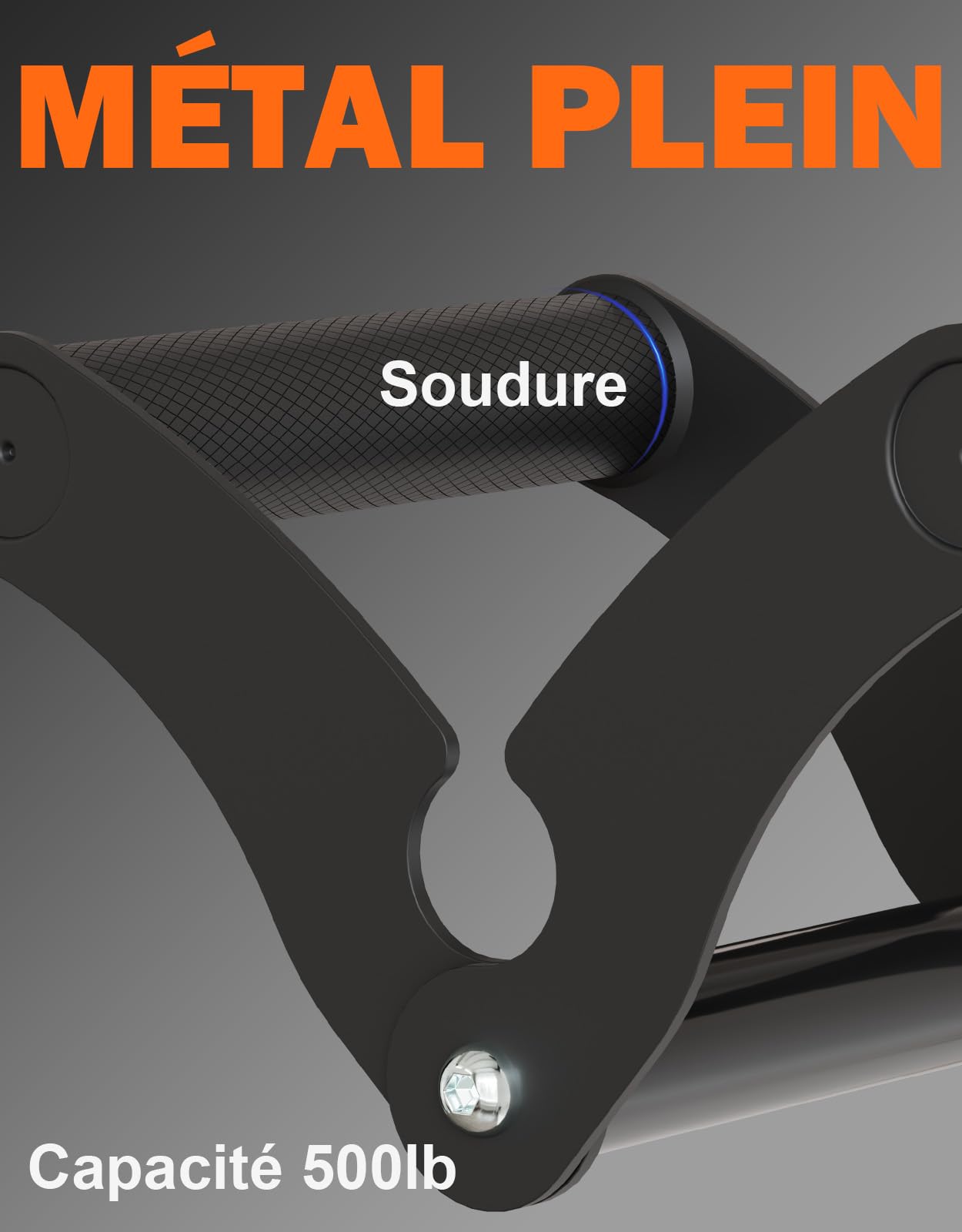 Fitarc Poignée portable en forme de mine terrestre, poignée de rangée en T pour barre, accessoires pour support