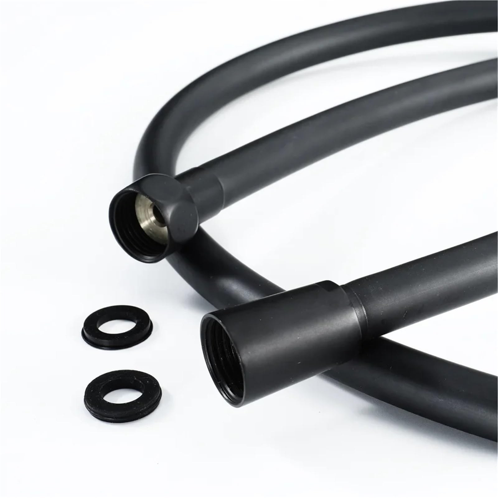 Flessibile doccia di ricambio da 150 cm, tubo in PVC multicolore nero dal design resistente alle perdite(Silver)