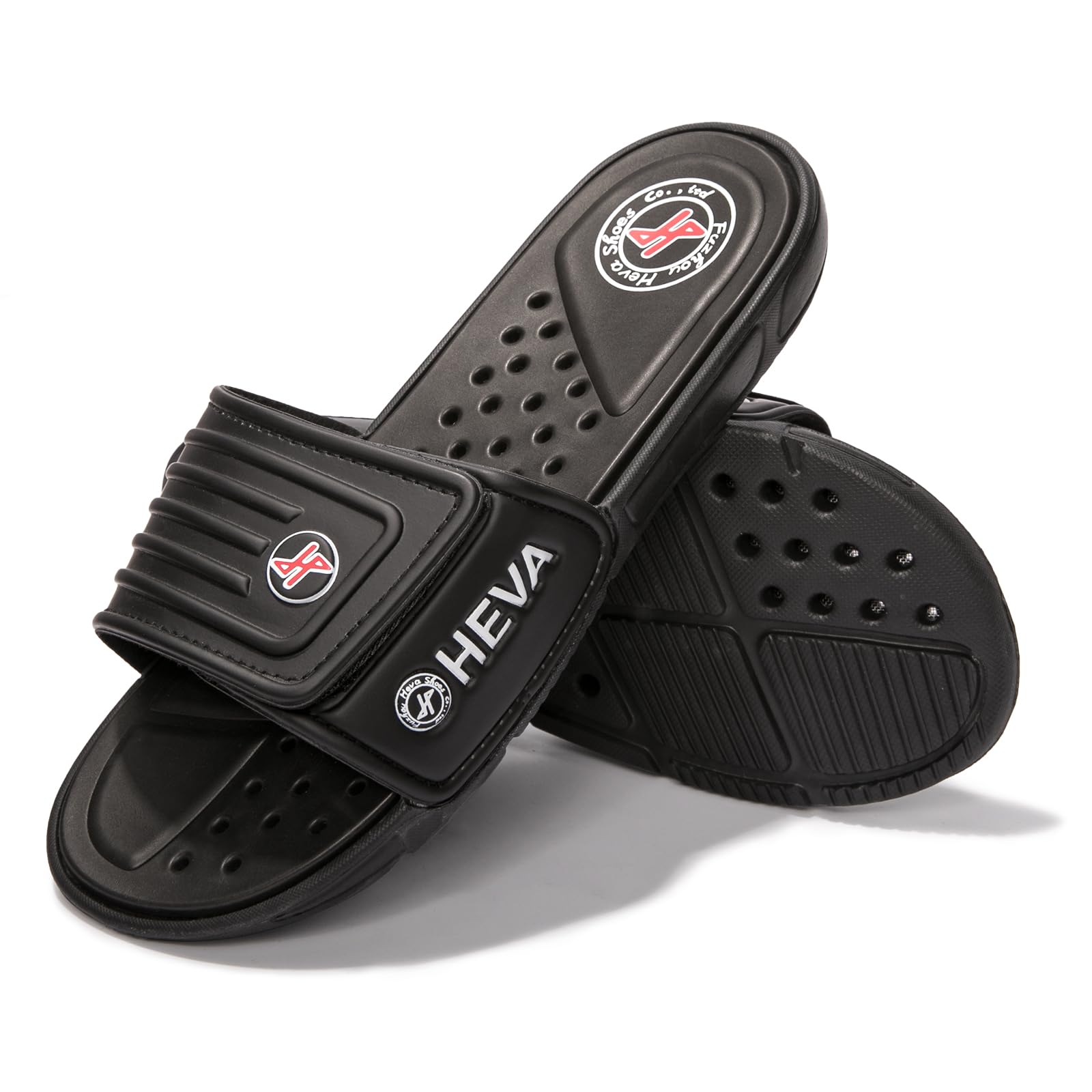 HEVAMen's Slide Sandals Fashion Open Toe Beach Pool Slippers