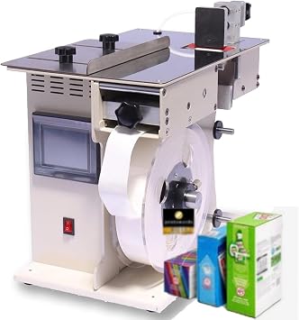Automatic Right Angle Labeling Machine, Peelable 90 Corner Label Machine, 200mm Per Min Labeler with Touch Screen, Speed/Length Adjustment, for Transparent Square, Round Label
