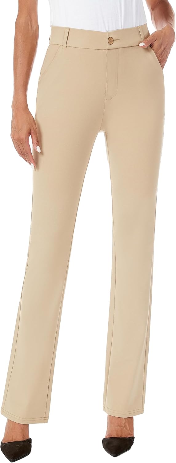 iChosy Women's Ease into Comfort Barely Bootcut Stretch Dress Pants - Image 4