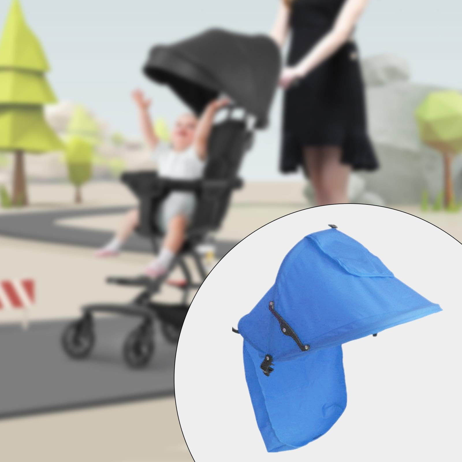 perfeclan para cochecito de bebé, extensor de para cochecito, accesorios para cochecito, toldo, cubierta de protección solar, Azul