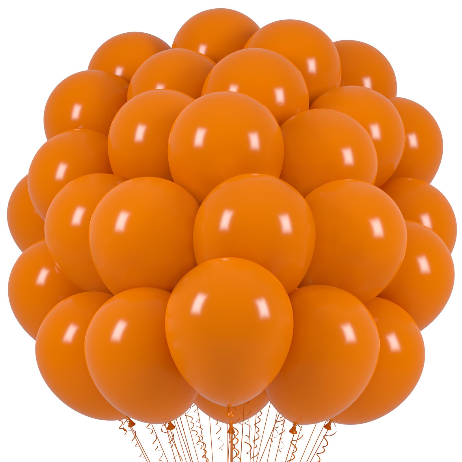 Voircoloria 66pcs Burnt Orange Retro Orange Latex Party Balloons, 12inch