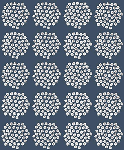 マリメッコ　プケッティ　壁紙　幅53センチ　インディゴ marimekko - マリメッコ プケッティ 壁紙 幅53センチ インディゴ