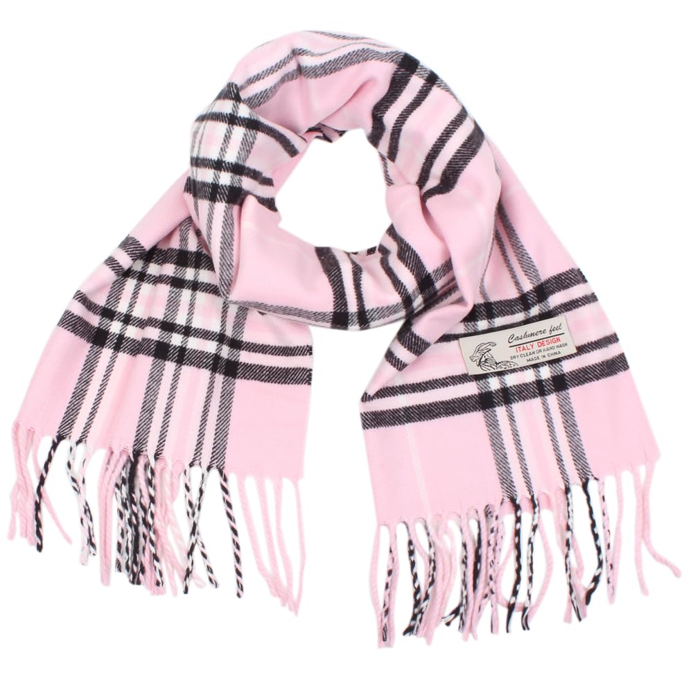 TZ Promise Tartan Plaid Cashmere Feel Classic Soft Luxurious Winter Scarf For Men Women