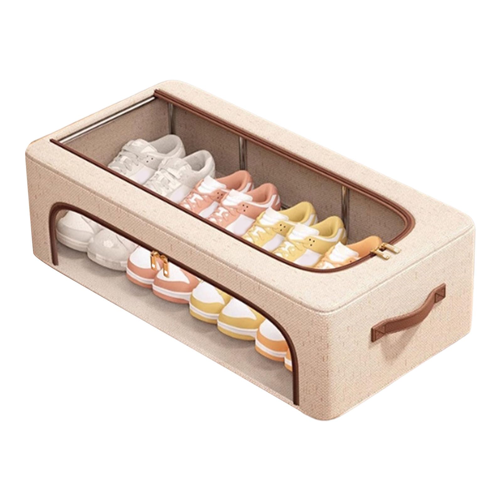 Kalttoy Space Efficient Pliable Shoe Box Underbedstorage Answer Ventilated Substance for Footwear Headpieces Cyclical Objects Ventilated Cotton Shoe Box