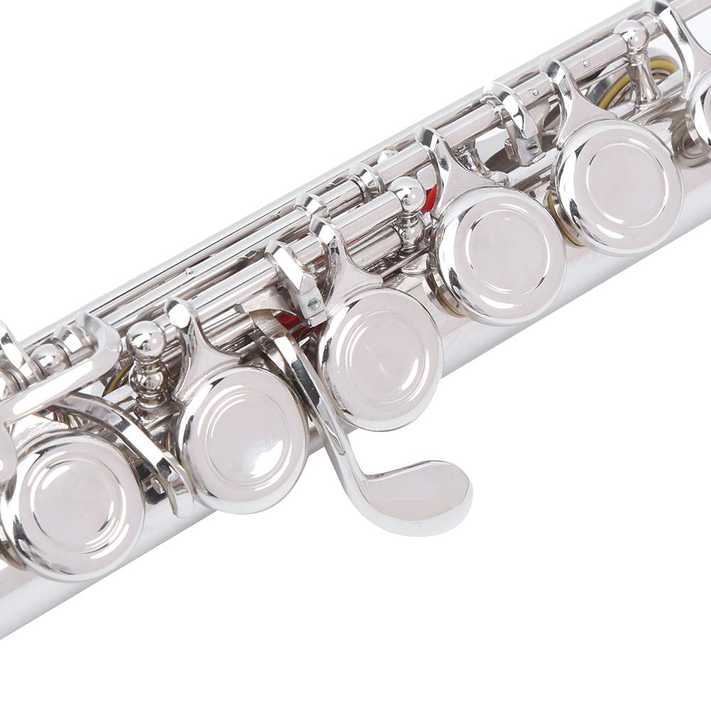 RiToEasysports High Speed Steel Sterling Silber Flöte für Anfänger, Professionelles Kinderinstrument für Schulband
