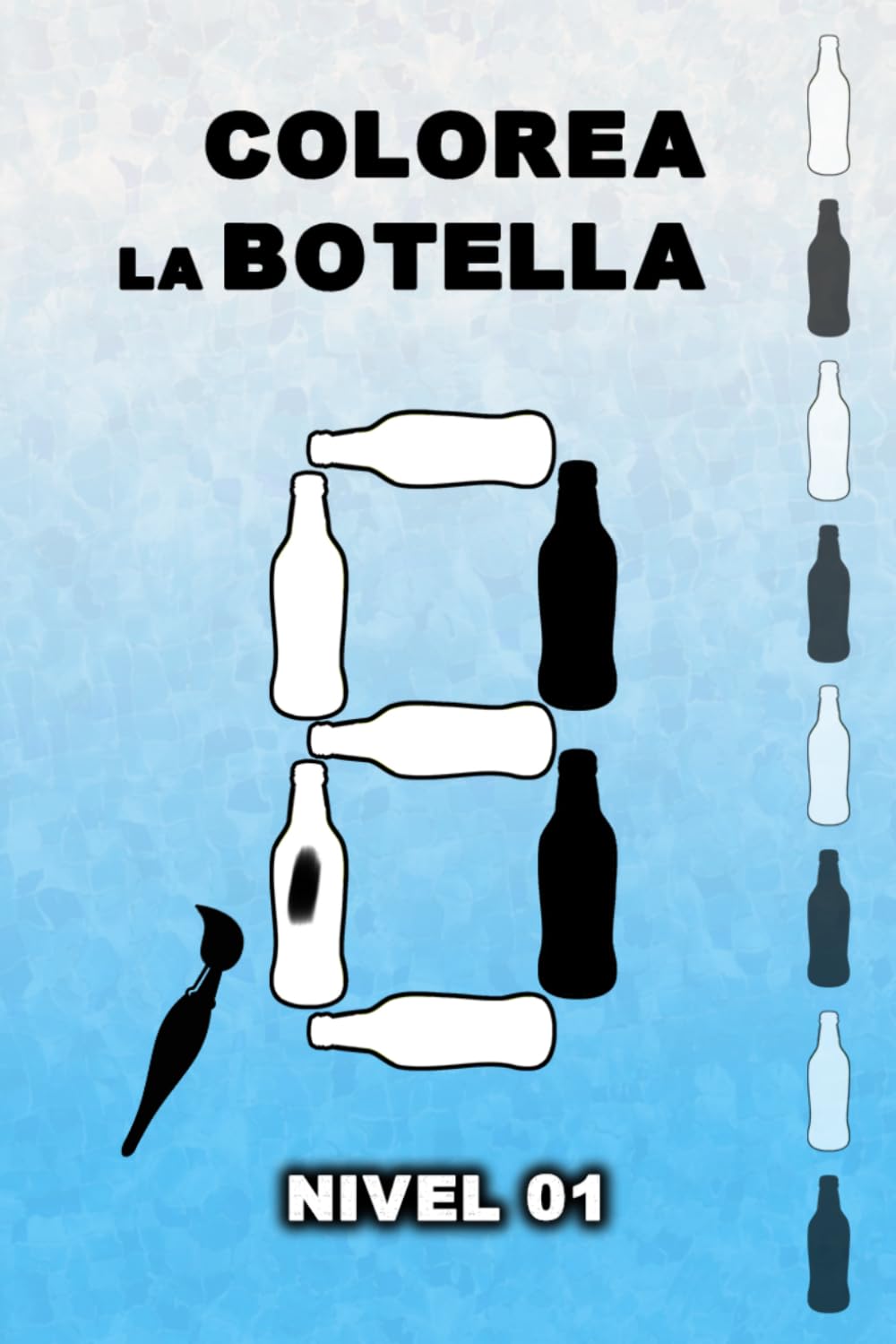 Colorea la Botella: Colorea una sola botella para corregir la ecuación Puzles matemáticos creativos para niños, jóvenes y adultos