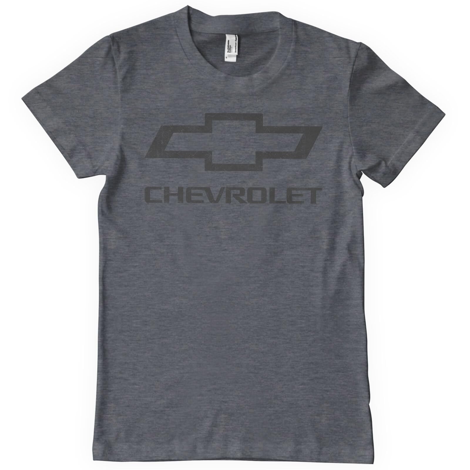 Chevrolet Officially Licensed Logo Mens T-Shirt (Dark-Heather), Large