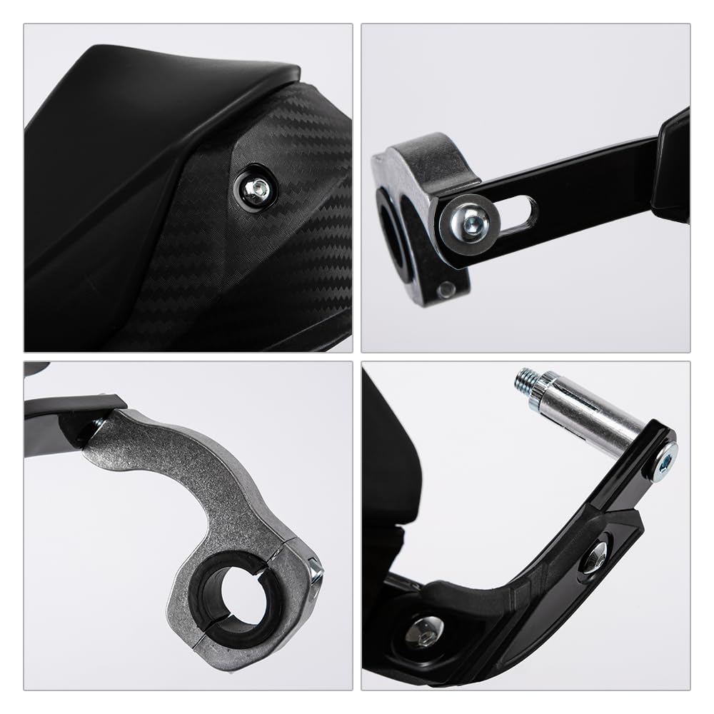 Paramani per moto da cross da 7/8“ 22 mm e 1 1/8” 28 mm con protezioni per le mani per moto da cross compatibili con ATV, moto da cross, supermoto, moto da corsa e moto da cross (Nero)