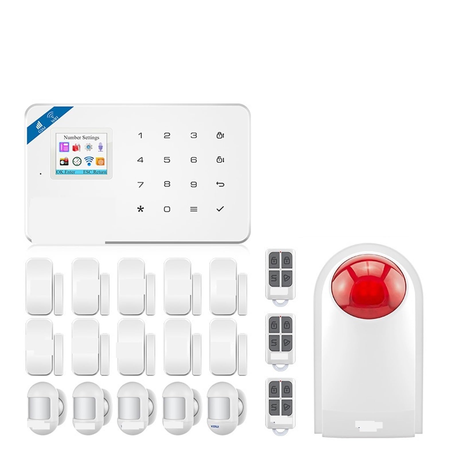 System alarmowy dla włamywacza domowego Jednostka centralna GSM Panel alarmowy Inteligentna kontrola aplikacji z czujnikiem ruchu Do domu i garażu(KIT 3)
