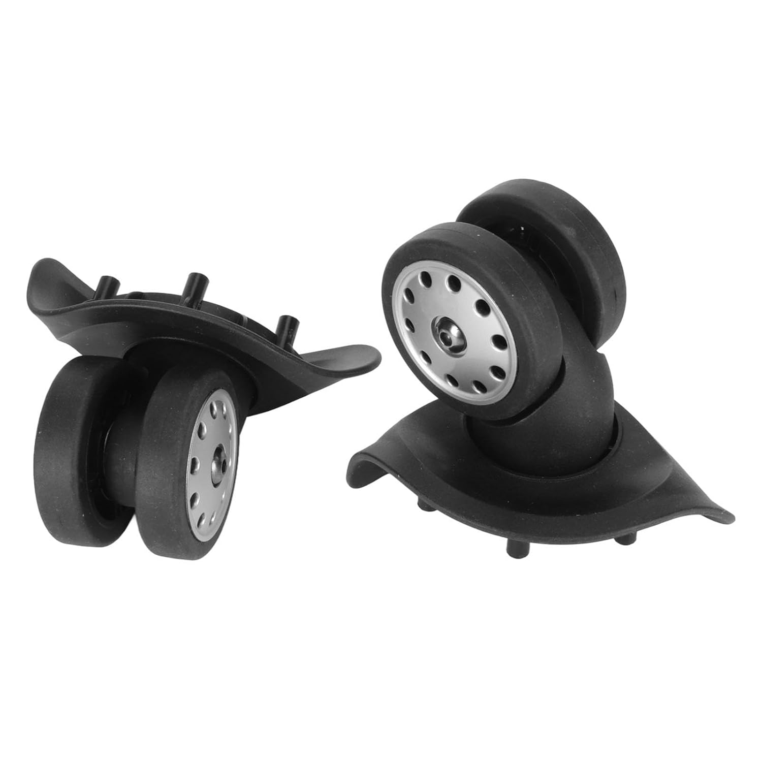 2PCS Suitcase Universal Whee, Silent Row Replacement Luggage Caster with Large Multi Holes, Suitcase Wheel Set for Repair and Replacement
