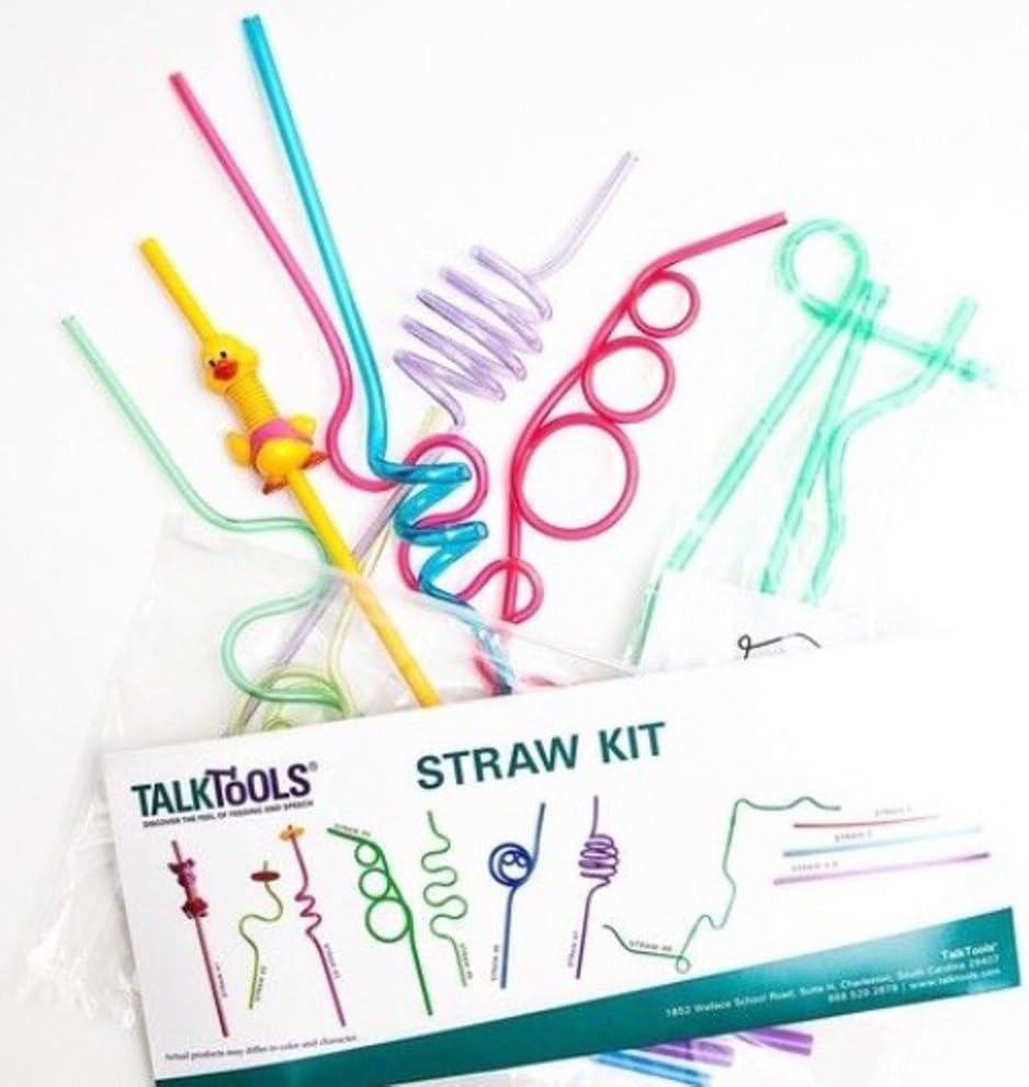 Straw Kit with 8 Different Straws (Multicolour)