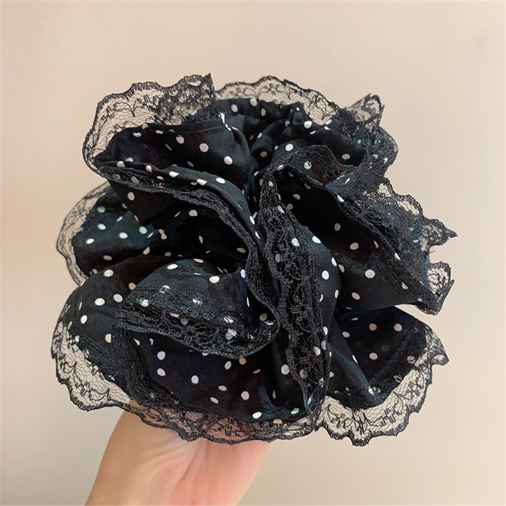 Hair Act the Role of Retro Temperament Versatile Lace Edge Wood Ear Flower Circle