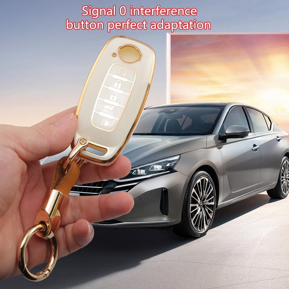 Miniatura 5 de para nissan Llavero Accesorios de cubierta Llavero protector 2023 Rogue SL Rogue Platinum blanco