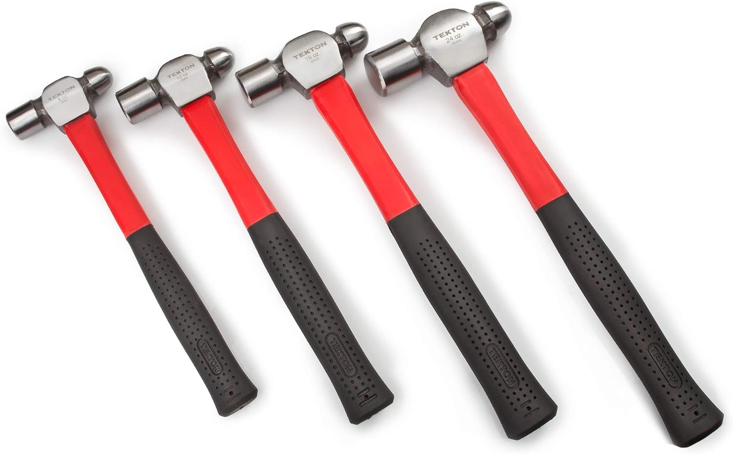 TEKTON Ball Peen Hammer Set, 4-Piece (8, 12, 16, 24 oz.) | 30409