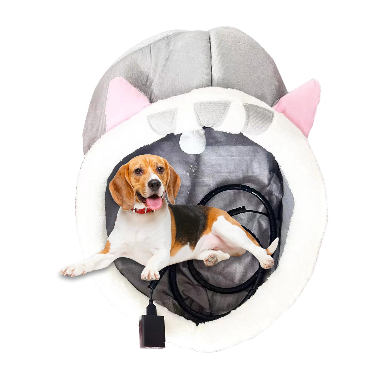 Cuccia per cani riscaldata – Cuccia coperta riscaldata USB per animali | domestici con protezione dal surriscaldamento, cuccia per cani e gatti lavabile rimovibile per l'inverno, il freddo