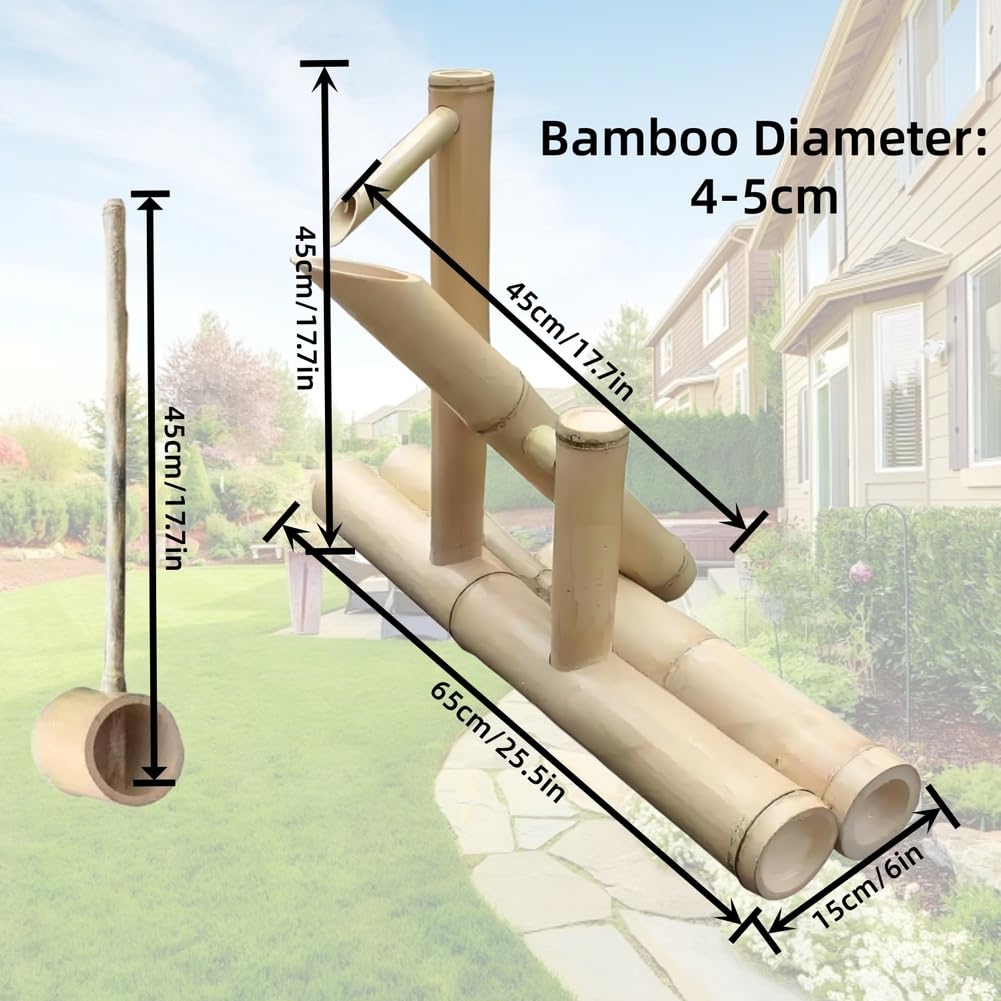 Kit Fai da Te con Pompa Solare per Acqua, Fontana in bambù con Pannello Solare, Pompa E Tubo da 2 M, Fontana in bambù Feng Shui per Giardino, per Patii, Balconi E Prati