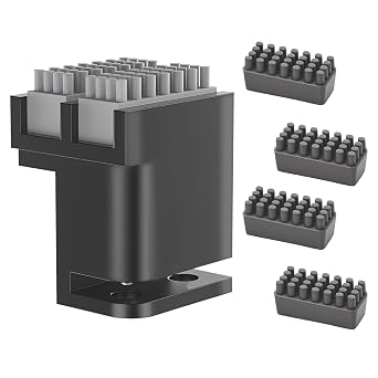 Nozzle Brush Kit with 4 Extra Silicone Brush for Bambu-Lab P1S/P1P/X1/X1C/X1E 3D Printers, Plug in Play, Upgrade Dual Brush Heads Silicone Nozzle Wiper for Filament Cleaning Nozzle Cleaning Kit1
