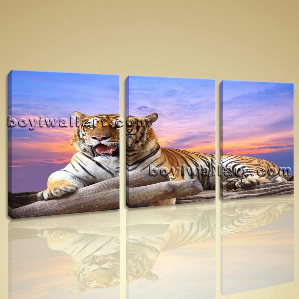 Large Tiger Wall Art Painting On Canvas Living Room