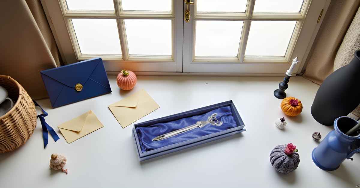Ouvre-lettres tête de cerf en aluminium - 21 cm - Couteau à lettres aspect argent - Avec boîte cadeau - Décoration de bureau élégante