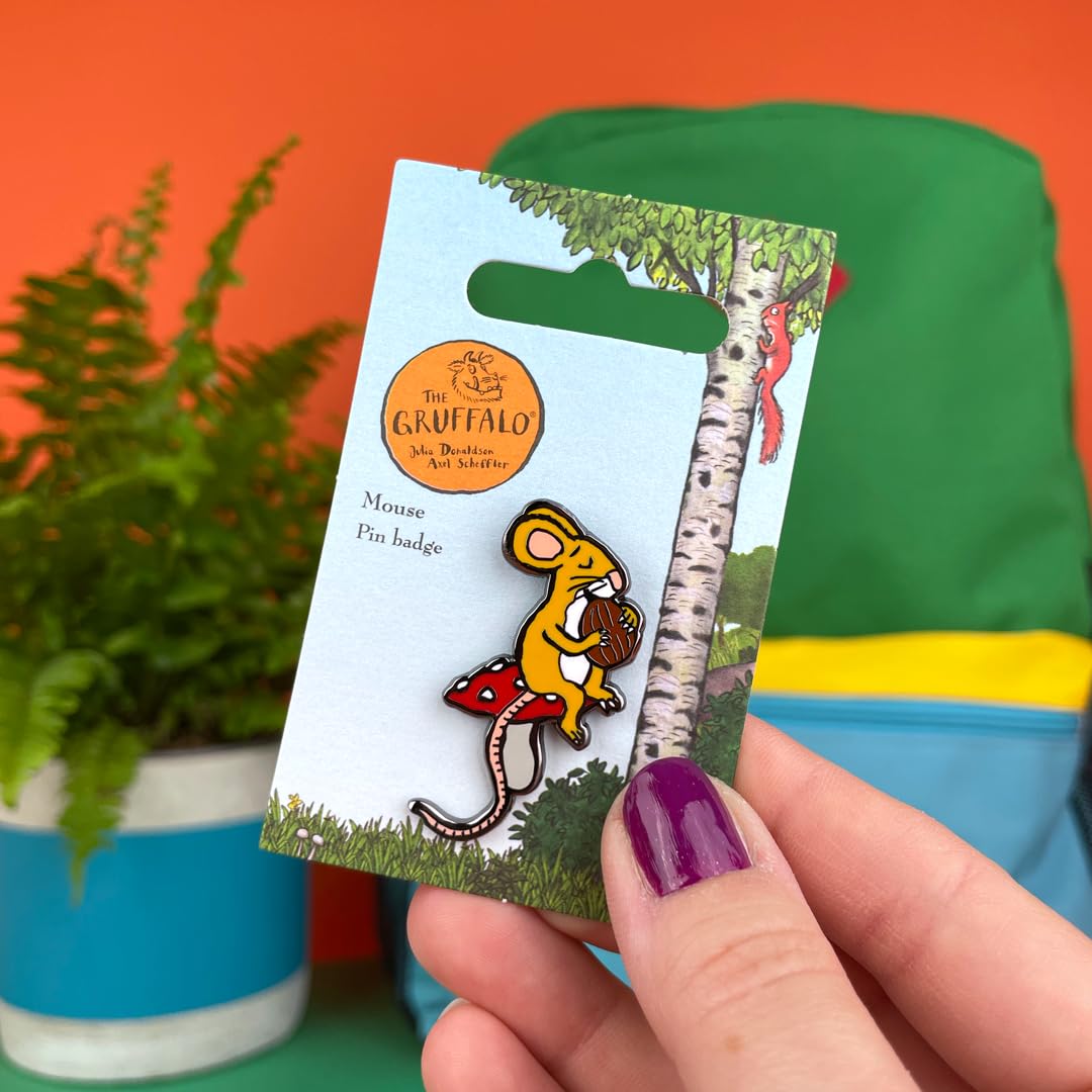 Pawprint Family Julia Donaldson and Axel Schefflers The Gruffalo Enamel Pin Badge Official Licensed Nickel, Nickel