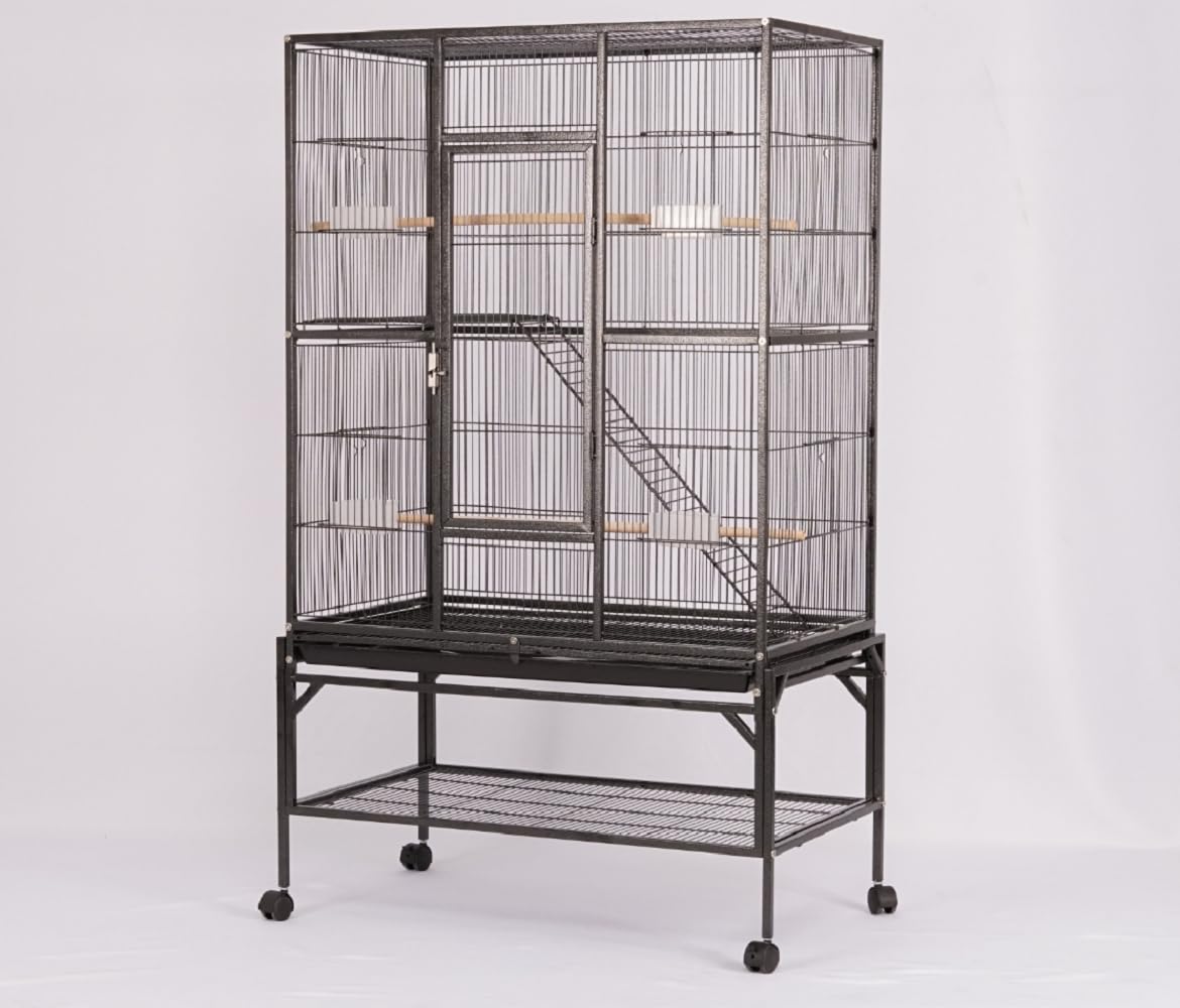 Amazon | 大型鳥かご 鳥ケージ スチール 高強度 取り外し可能なトレイ