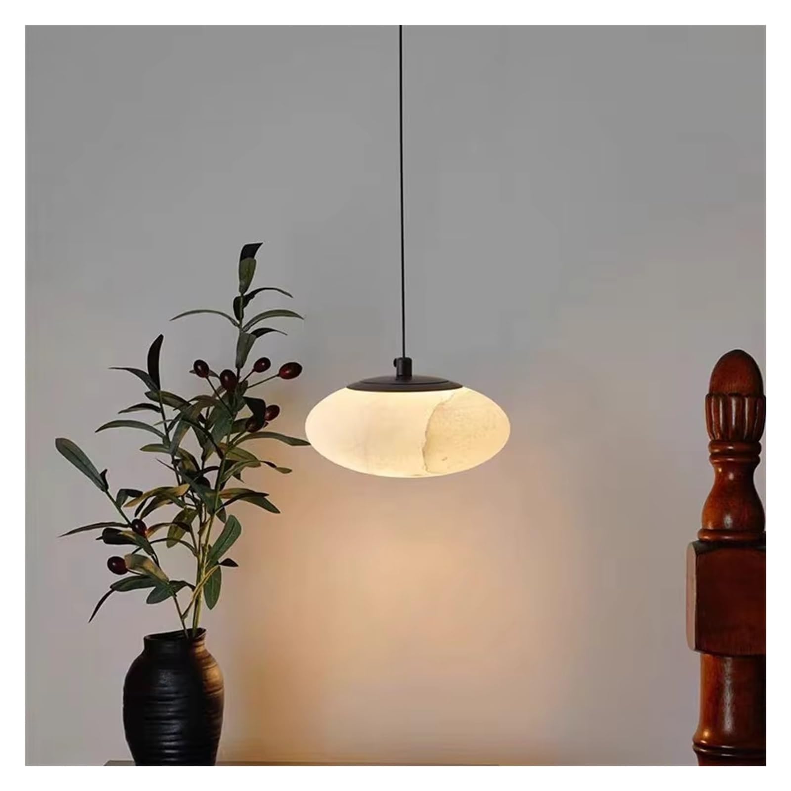 Lustre en marbre pour chambre suspension LED de chevet design