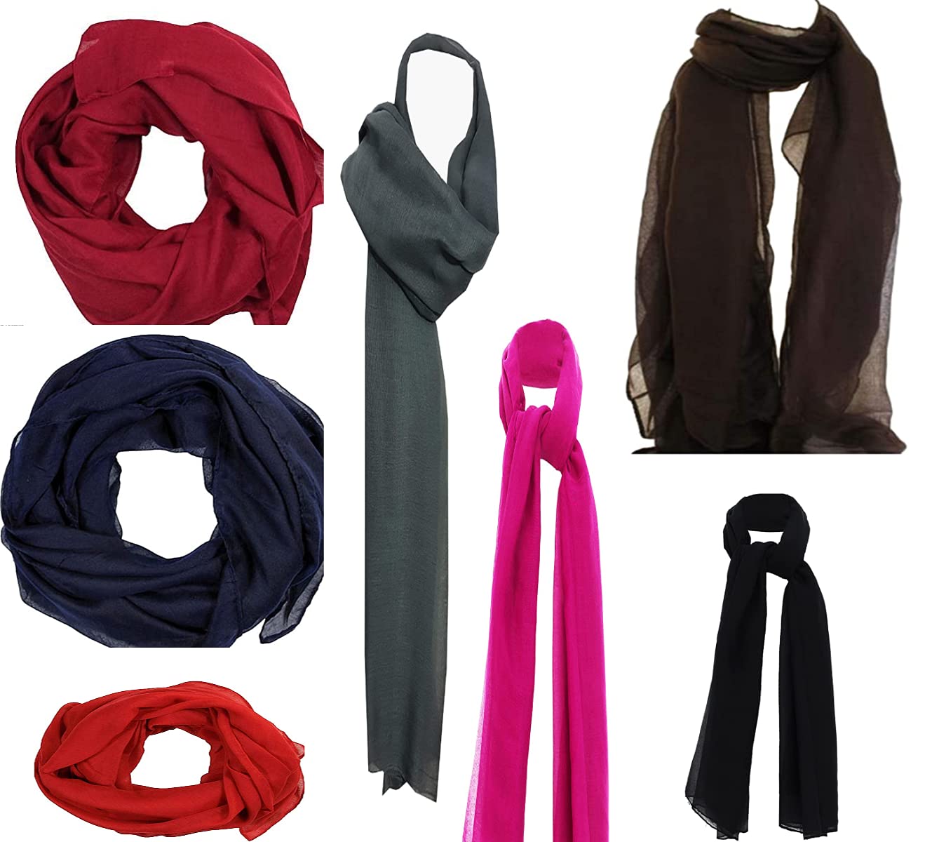 V-VAPELadies Fashion Large Maxi Long Wide Plain Viscose Scarf/Hijab Shawl/Wrap