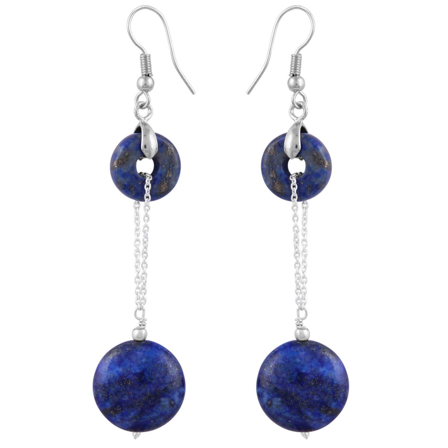 Pearlz Ocean Adeline 3 Inch Dyed Lapis Lazuli Beads Dangle Earrings (B00M1FHM3U) Amazon Price History, Amazon Price Tracker
