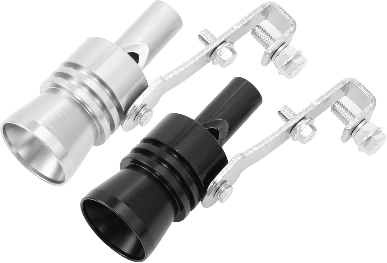 X AUTOHAUX 2pcs Universal Aluminum Turbo Sound Exhaust