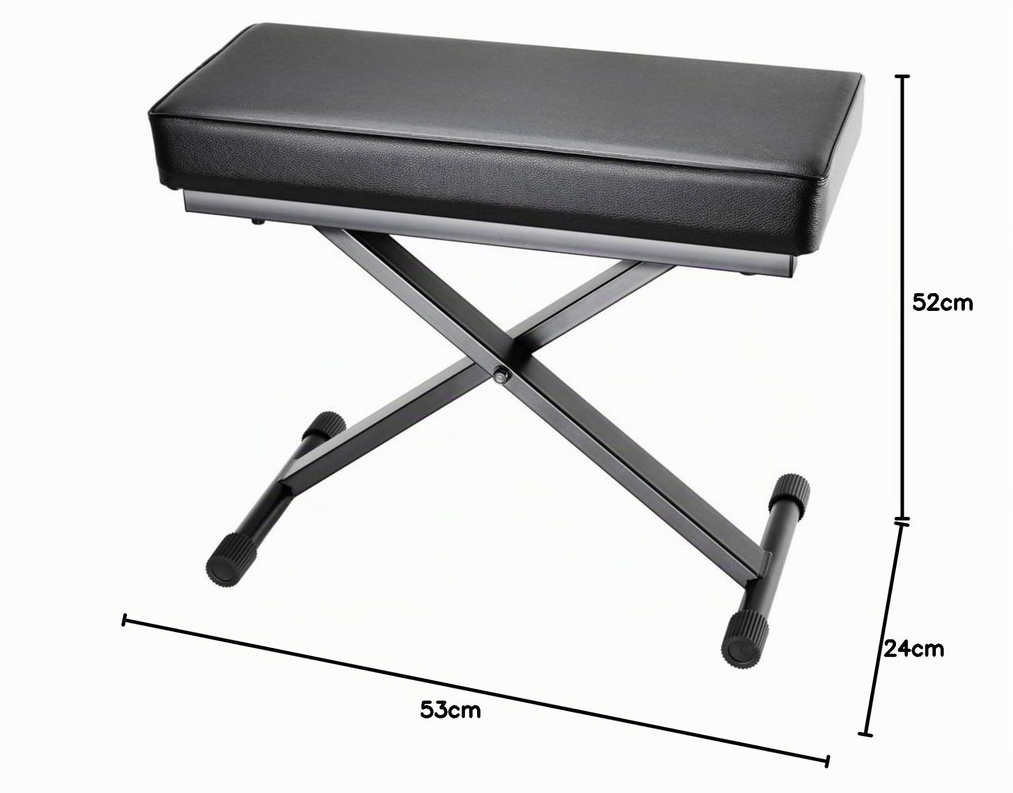 Adam Hall Stands SKT 17 - Banqueta de teclado plegable con acolchado extragrueso