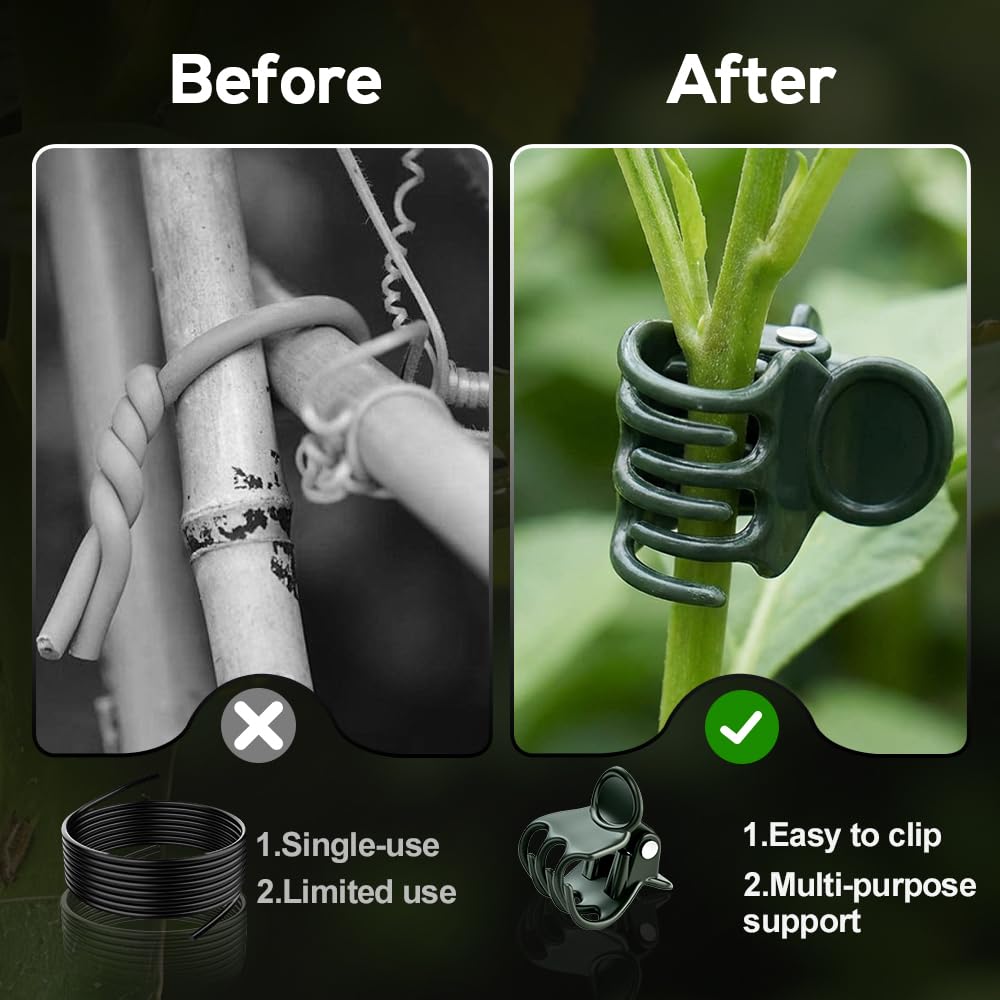 Supporti per Piante. Clip for Piante rampicanti, Orchidee, pomodori, cetrioli, Viti - 100/200/300 Pezzi(300PC)