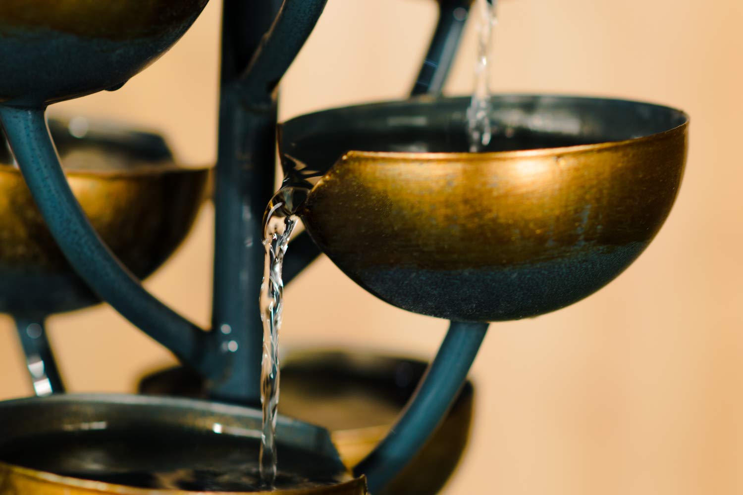 Hi-Line Gift Ltd Fountain-Zinc Metal Multi Level Cups, 375