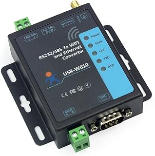 PUSR USR-W610 RS232 RS485 Serial to WiFi and Ethernet Converter Support TCP Server/TCP Client/UDP Server/UDP