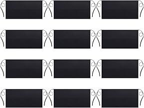 Black Waist Aprons 3 Pockets Waiter Waitress Server Short Aprons Water Oil Resistant Waist Aprons for Women Men