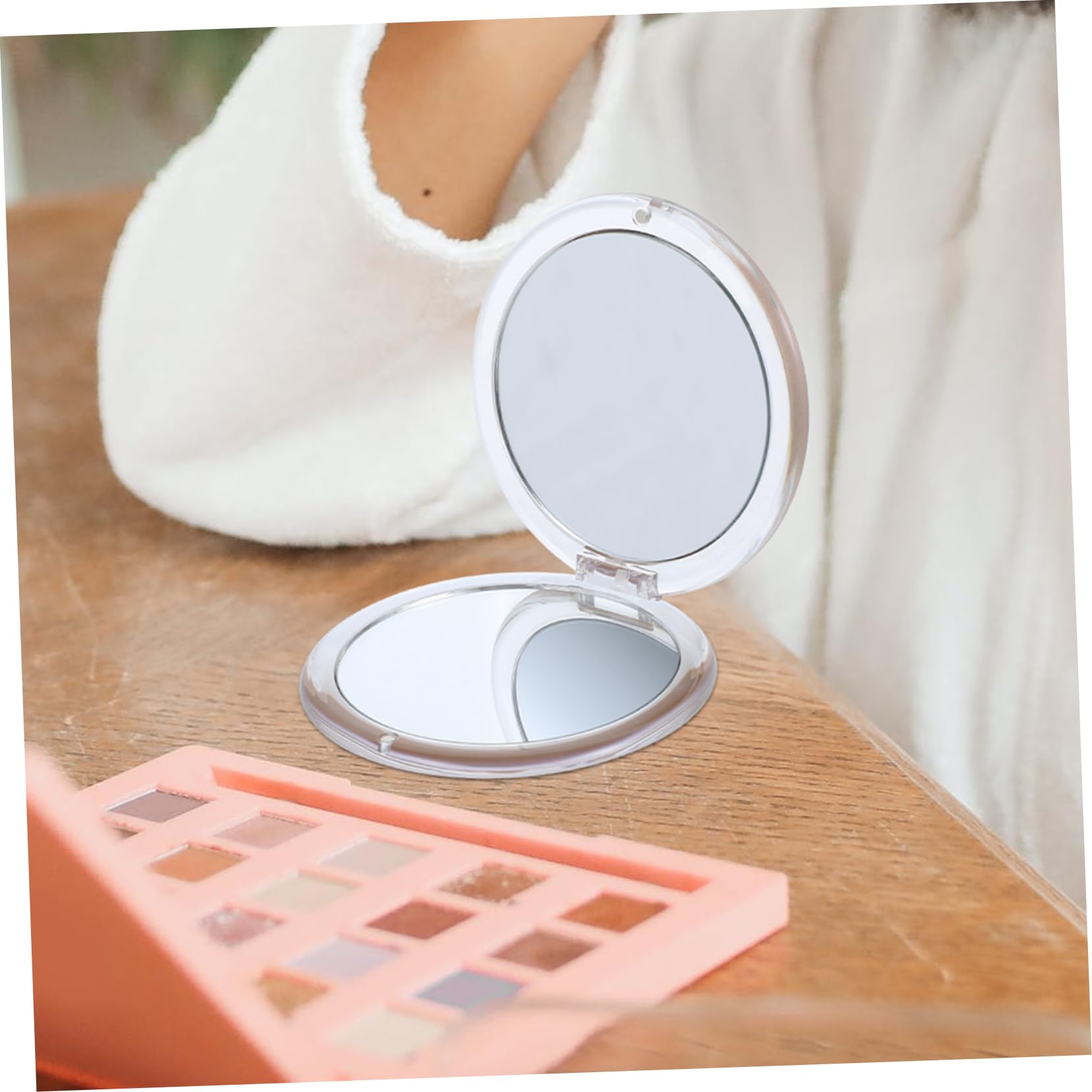 Beavorty Specchio Da Trucco Compatto Da 3 Pezzi Ingrandimento 10x Specchio Portatile Per Borsetta Per Viaggi E Uso Nuziale