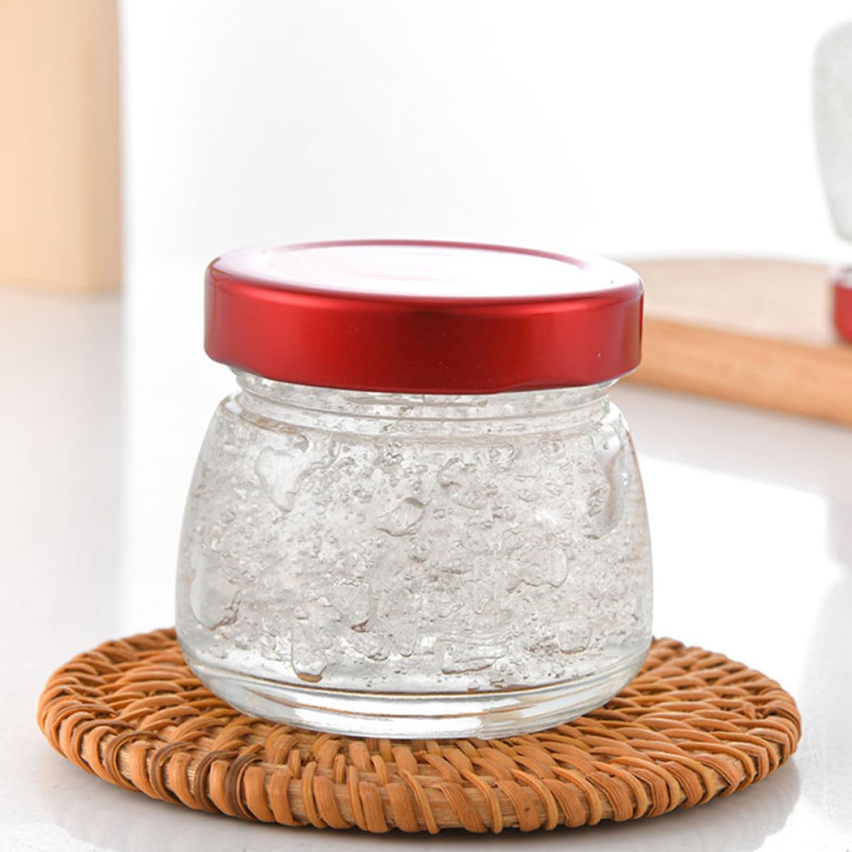DOITOOL 5 Stück Packung Leere Kleine Glasflaschen mit Schraubverschluss zum Aufbewahren von Honig Vogelnest oder Gelee