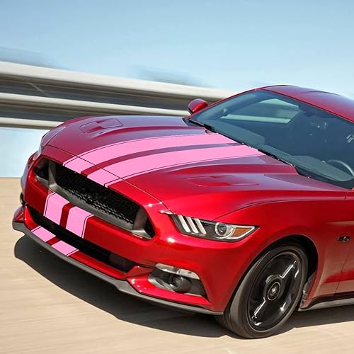 Miniatura 2 de Calcomanías de vinilo de 63 x 11 pulgadas con diseño de rayas de carrocería de carreras, calcomanías de vinilo para capó de automóvil, calcomanía con