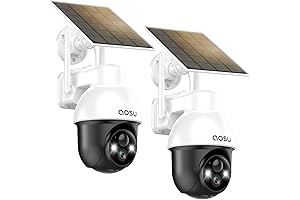 AOSU Solar Security Camera Outdoor Compatible with Alexa
