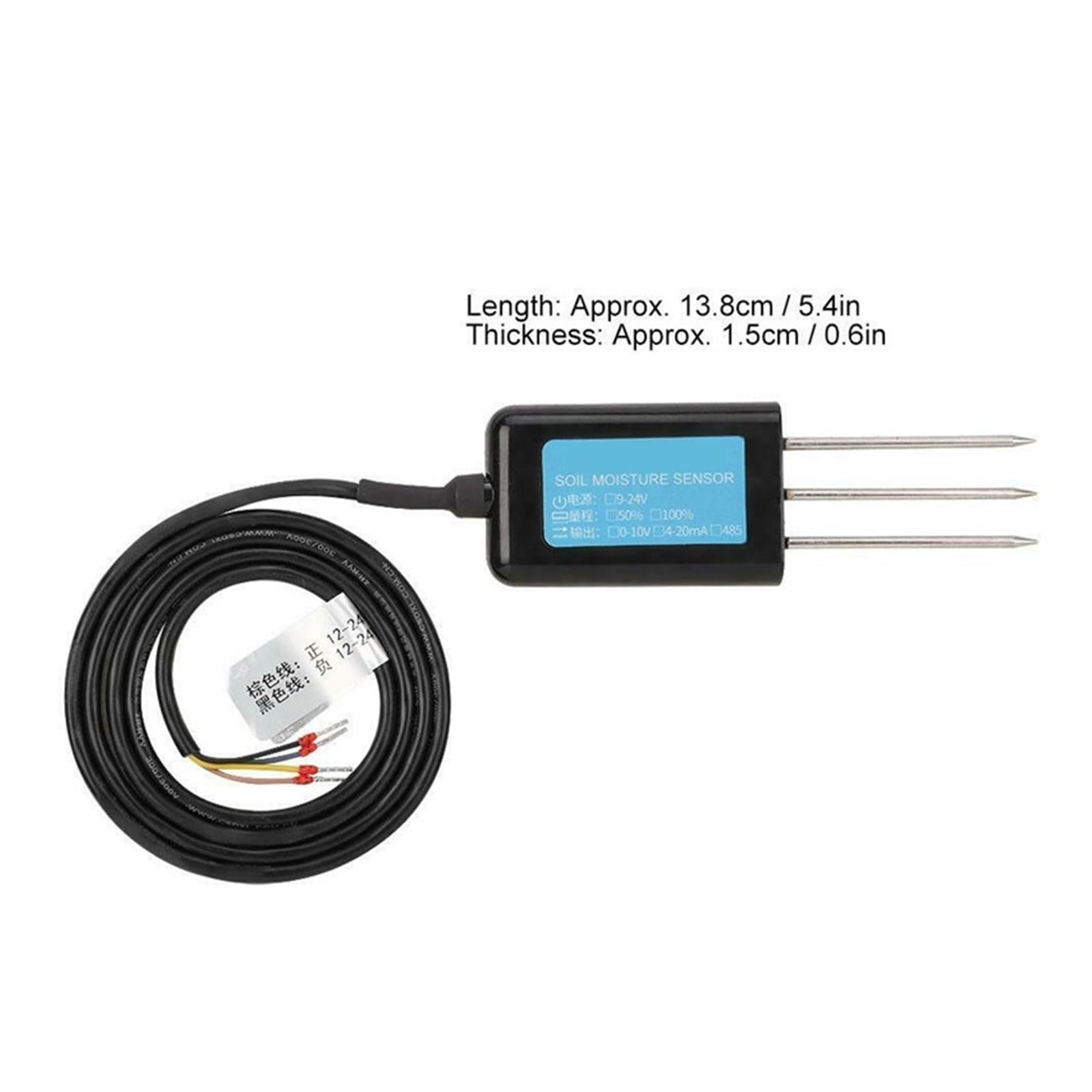 Medidor de humedad del suelo Higrómetro 2 en 1, Sensor de humedad del suelo, Sensor de temperatura y humedad, conductividad eléctrica, probador de suelo, medidor de humedad de salida Fiable y Preciso