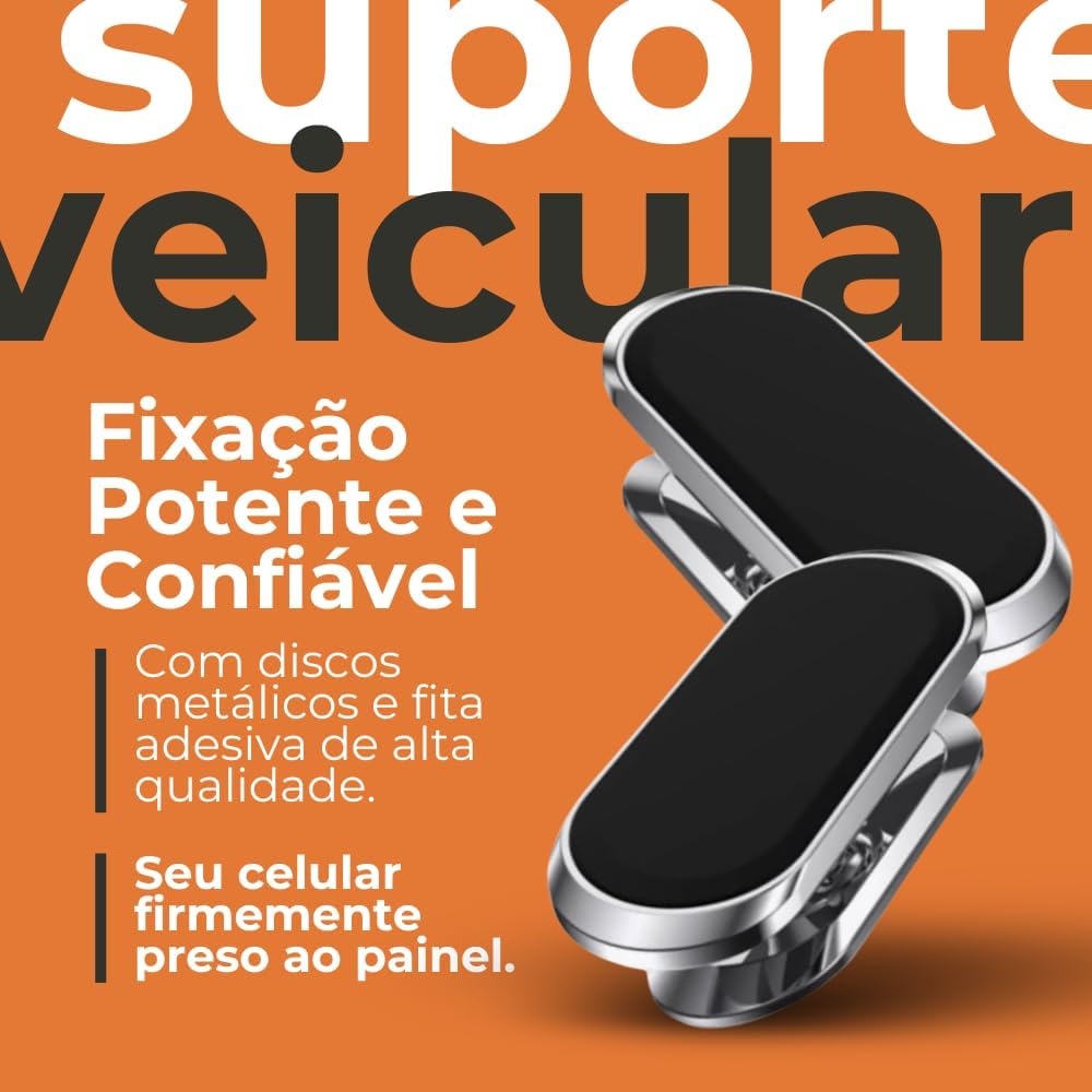Suporte Magnético Veicular 360º Compatível com Todos os Smartphones Instalação Simples Sem Resíduos 4 61eKwQc4RBL. AC SL1000
