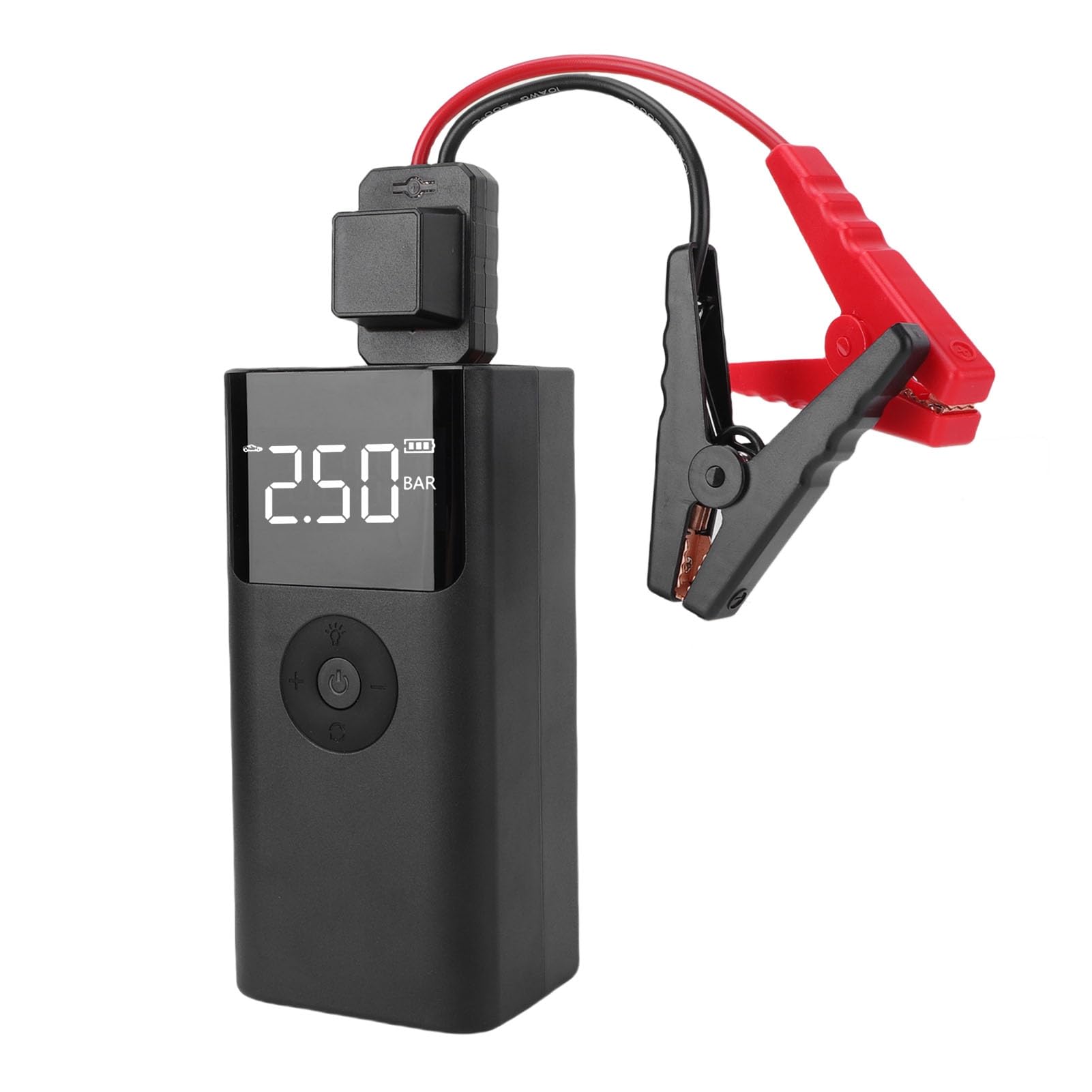 VGEBY Avviatore di Emergenza per Auto Portatile, Pacco Batteria da 12000 MAh con Compressore D'aria 150 PSI, 3 modalità LED e Uscita USB, per Auto Camion Motocicli ATV