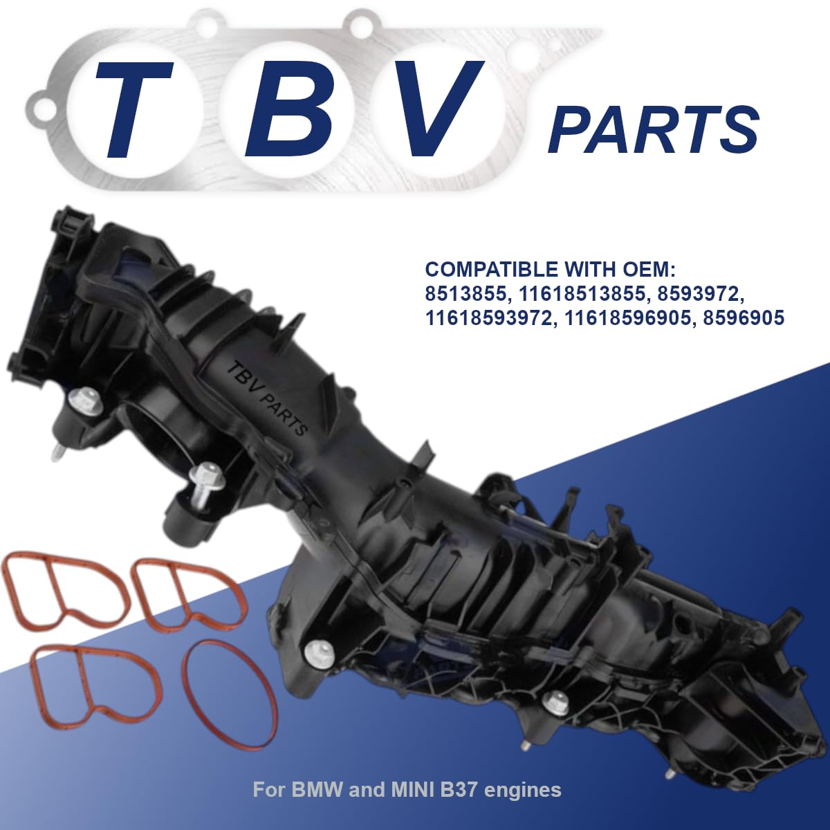Ansaugkrümmer D F55 F56 B37 11618513855 8593972 11618593972 11618596905 8596905 Ansaugkrümmermodul für X1 F48 16D 2014. , X2 F 39 16D 2018