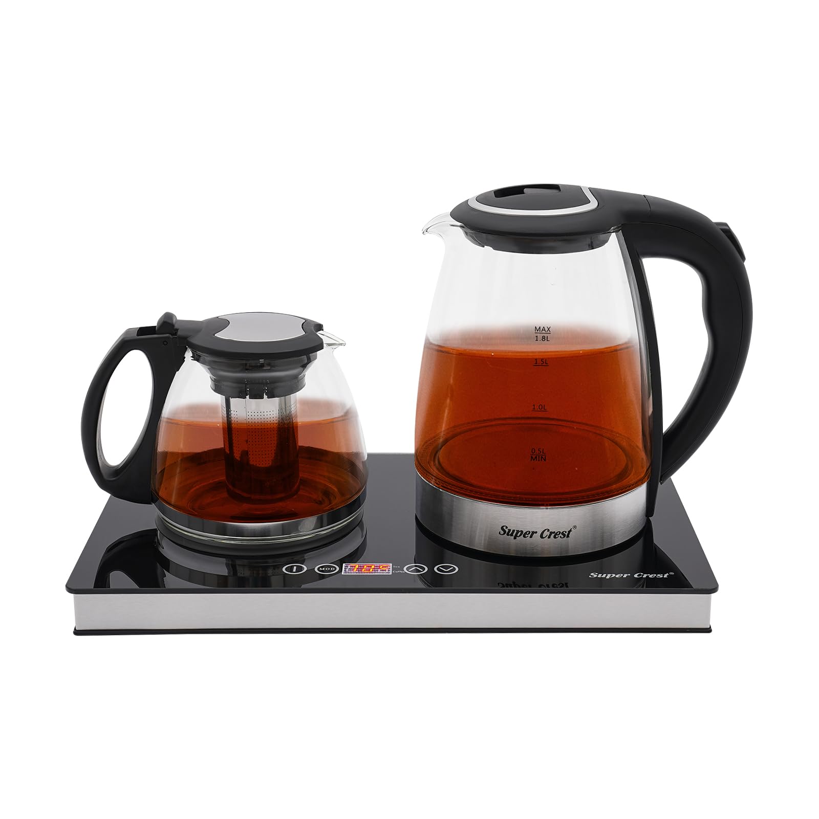 Bollitore 3 in 1 da 1,8 l+1 l per la preparazione di varie bevande come caffè e tè