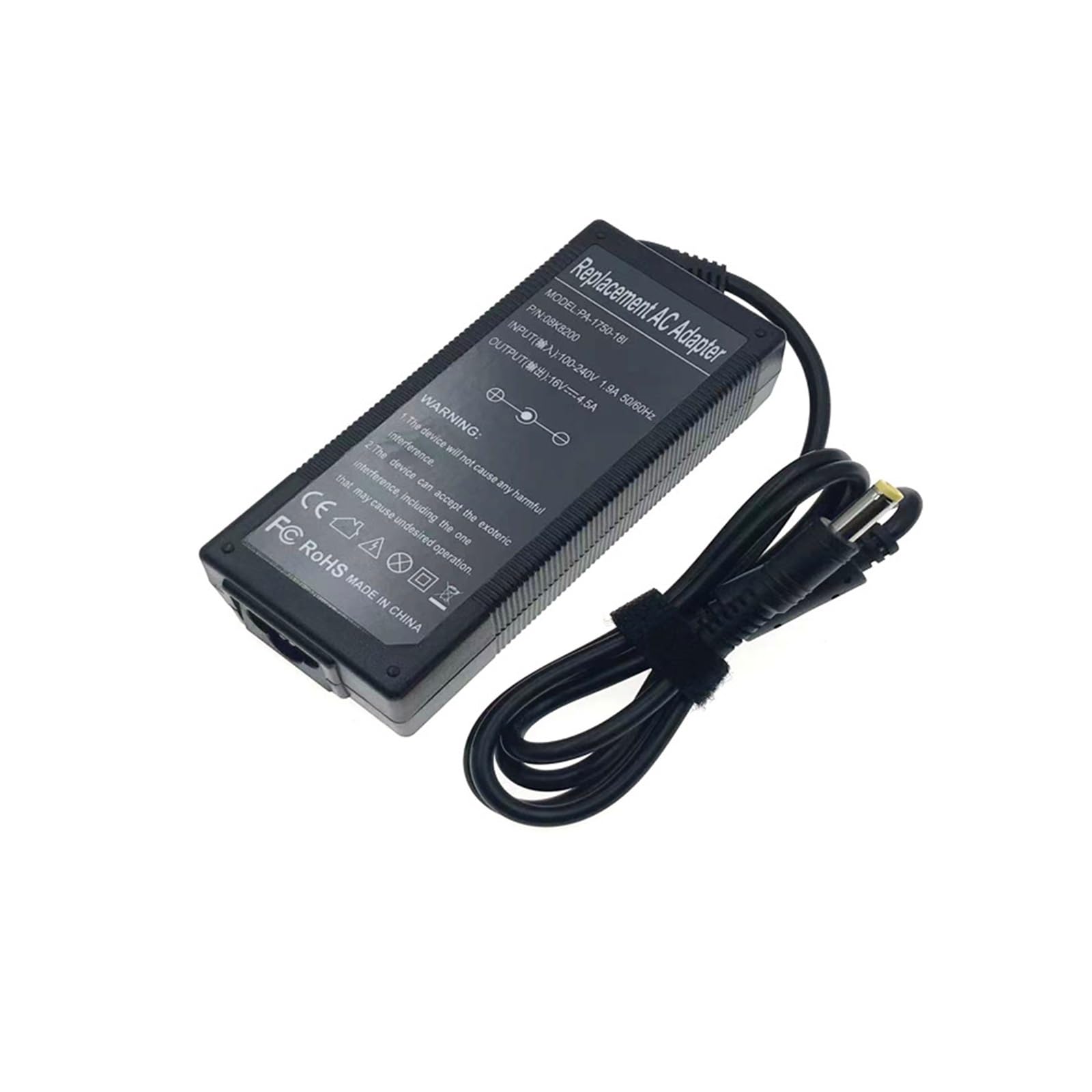 Chargeur universel 16V 4.5A puissance 72W connecteur coaxial pour PC portable et sono