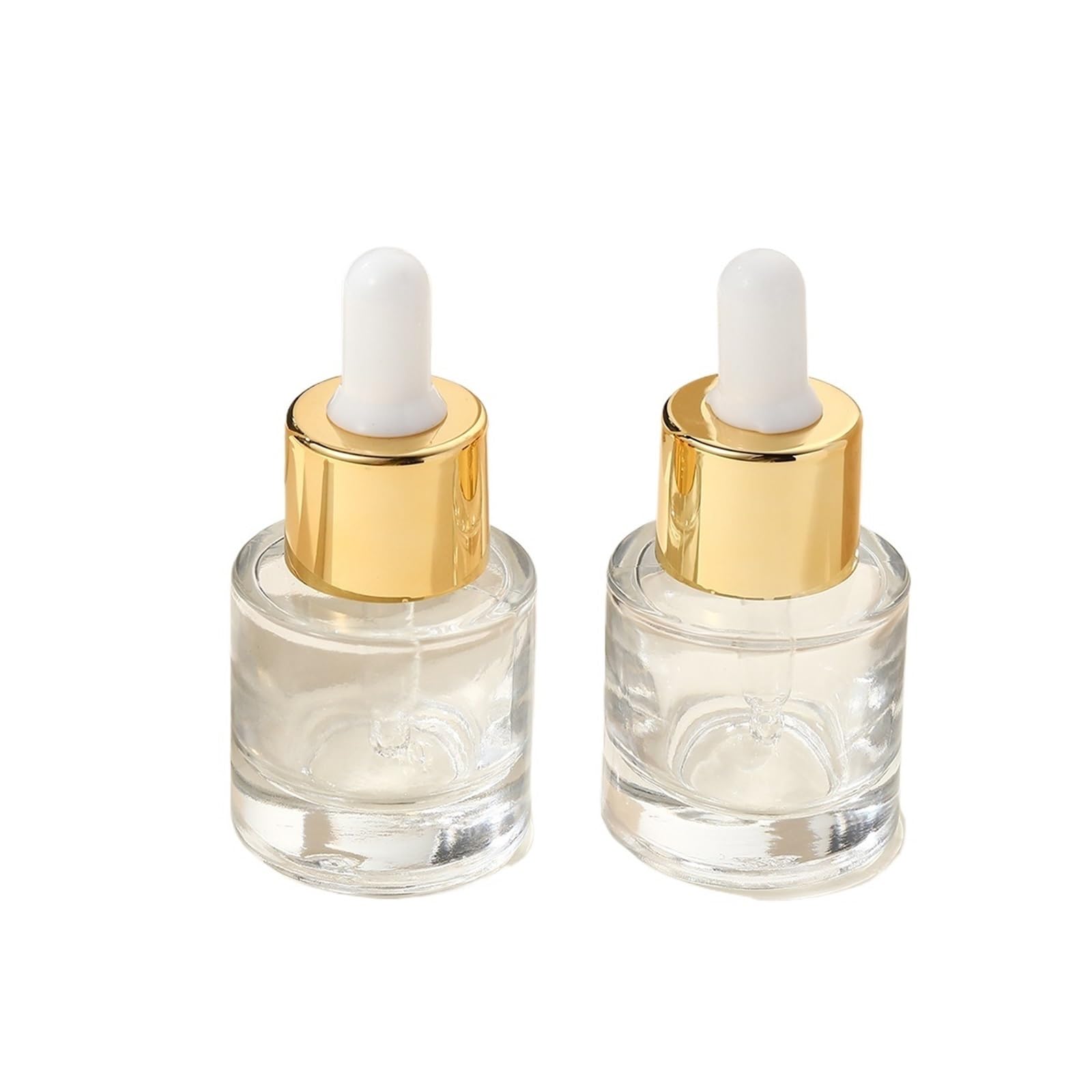 TRRYUIP Mini Pipette Dropper Bottle 2pcs 20ml Clear Glass Essential Oil Bottle Frosted Dropper Sample Aromatherapy Liquid Drop For Massage Perfume(Clear)