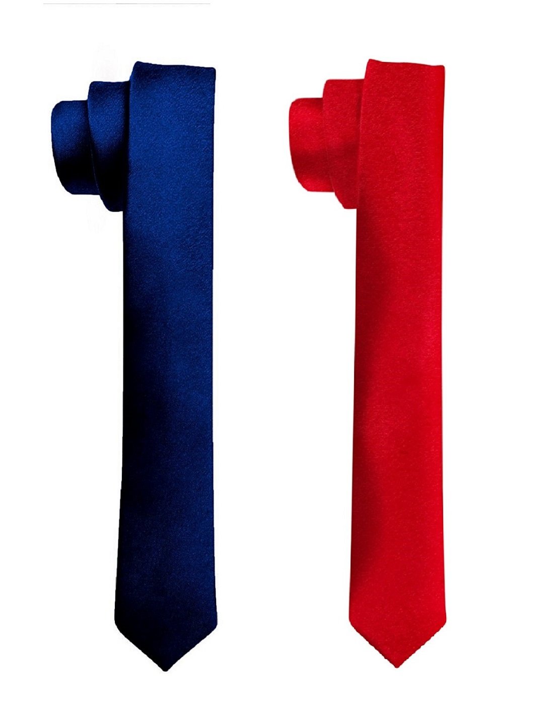 michelangelo Boy/Men's Red and Navy Blue Slim Tie COMBO-picture-21