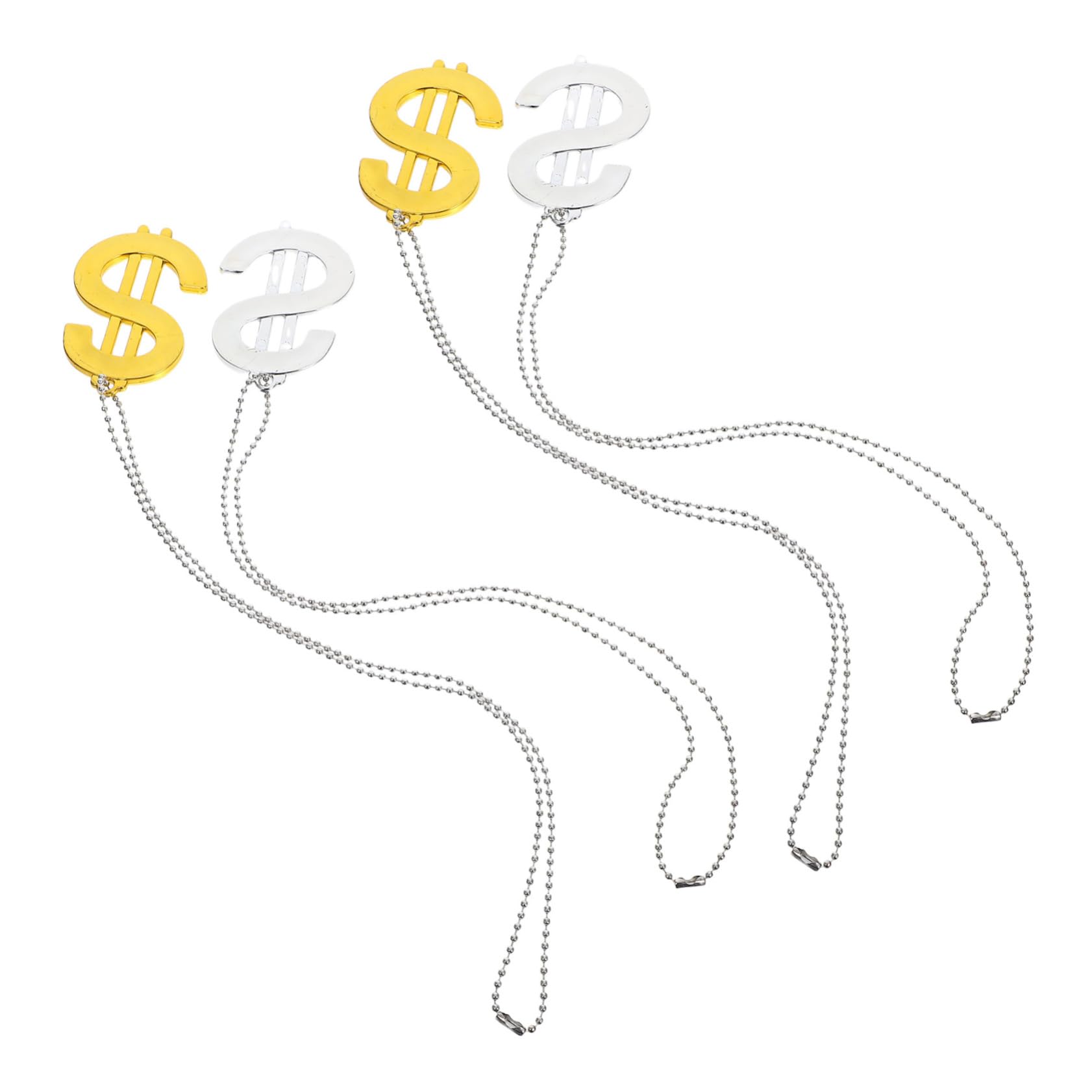 ifundom 4Pcs Money Pendant Necklace Lightweight Comfortable Chains for Halloween Birthday and Celebrations Distinctive Dress Up Jewelry for Masquerades and Parties